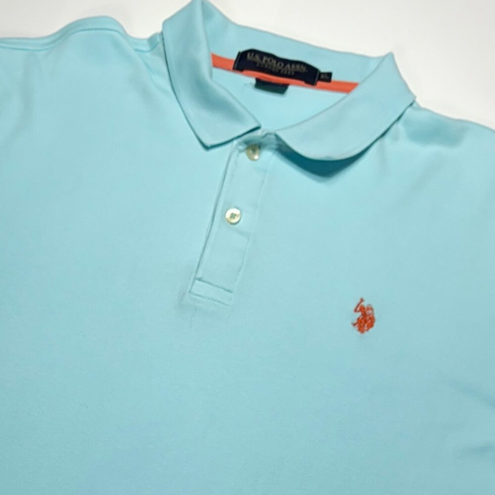 US Polo Association Classic Polo Shirt‎ Light Blue Mens Size XLarge Preppy Golf